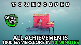 Townscaper  All Achievements  1000 Gamerscore in 10 Minutes  Xbox Game Pass [upl. by Weisman]