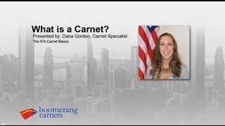 ATA Carnet  What is a Carnet [upl. by Nahtnanhoj]