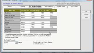 Peachtree Tutorial Setting Inventory Defaults Sage Training Lesson 24 [upl. by Ierna]