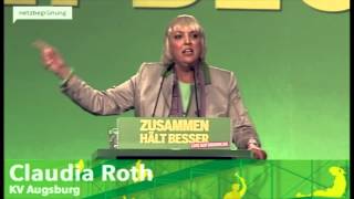 Claudia Roth  Bewerbungsrede für den Bundesvorsitz  BDK in Hannover 1618 November 2012 [upl. by Ahcila]