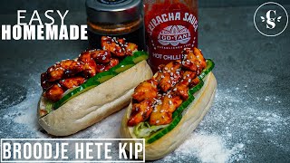 Broodje hete kip  Spicy amp delicious  1 minute videos  Chefs Sens  Video 15 [upl. by Aiciled]