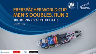 RELIVE  Mens Doubles Run 2  EBERSPÄCHER Luge World Cup  Oberhof GER [upl. by Tohcnarf]