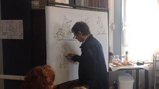 Le Dessinateur BD Bruno Heitz au collège Mozin [upl. by Oinesra]