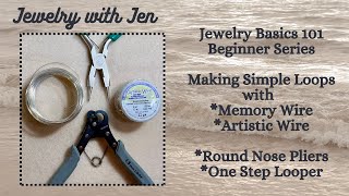 How to Make a Simple Wire Loop Beginner Tutorial for Jewelry Making [upl. by Nilra]