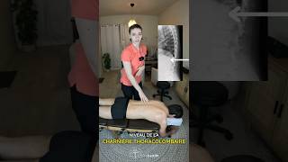 Manipulation thoracique T12L1 avec LACHIROCROS chiropracteur shorts asmr craquement massage [upl. by Joann]