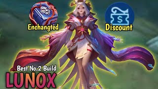 Best No2 Lunox Build must try  NonStop WAR GamePlay  BEST BUILD LUNOX 2024 [upl. by Joete318]