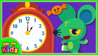 Hickory Dickory Dock  Halloween Songs  JellyPop Kids Songs [upl. by Ahsina80]