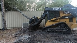 Ripping Out Oak Trees And Stumps With The MTL Root Grapple [upl. by Enytnoel177]