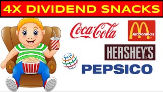 4x Dividend Snacks  Coca Cola McDonalds Hersheys en PepsiCo [upl. by Bethany]