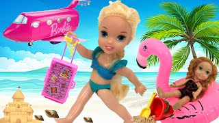 Elsia and Annia and Barbie Fun Vacation and Holiday Videos For Kids  1 hour Special  Pretend play [upl. by Derron262]