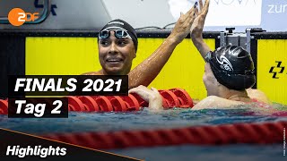 Anna Elendt schwimmt deutschen Rekord  FINALS 2021 – Highlights vom Freitag  sportstudio – ZDF [upl. by Ahlgren]