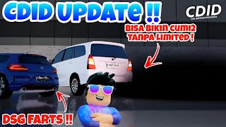 CDID UPDATE BISA BIKIN MOBIL CUMI CUMI DAN DSG FARTS  Roblox Car Driving Indonesia  197 [upl. by Yllim]