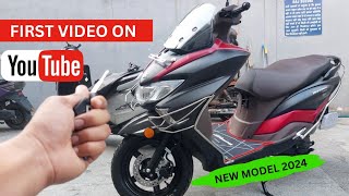 Suzuki Burgman 125 New 2024 Model Review  New Colour  Features  OnRoad Price [upl. by Qooraf]