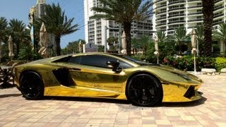 First Gold Plated Lamborghini Aventador LP7004 Better only Lamborghini VenenoLamborghini Egoista [upl. by Allare]