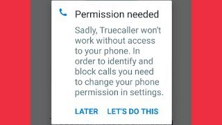 Truecaller Permission needed Sadly Problem Solve [upl. by Oirasan94]