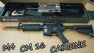 M4 CM16 Carbine GampG Airsoft  Unbox Review Teste [upl. by Fonseca]