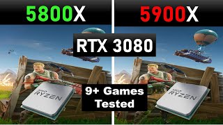 AMD RYZEN 5800X vs 5900x with 3080 in 1440p 4k  Valhalla Farcry Hprizon New Dawn RDR 2 more [upl. by Olatha]