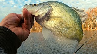 quot Winter Crappie fishing with a bobber and jigs tipped with minnows quot [upl. by Furr]