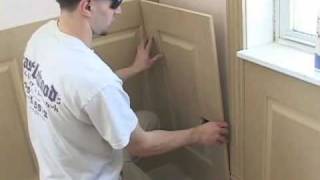 Installing Wainscoting panels [upl. by Vaules]