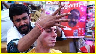 COSMIC MASSAGE by BABAS SON 💛 Worlds Greatest Head Massage 💛 ASMR BARBER [upl. by Ahsyekat]