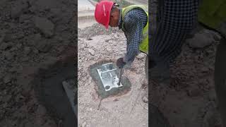 Wire mesh ground anchor cement mortar fixing process [upl. by Nomsed]