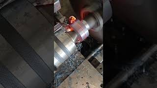 SÓ CORTOU ASSIM ESSA PASTILHA DE AÇO torno automobile cnc tornocnc machine welding tornomecan [upl. by Auhsot]