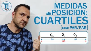 PARÁMETROS de POSICIÓN CUARTILES 📊 Mediana 📈 Caso parpar 💙 Estadística [upl. by Nanam]