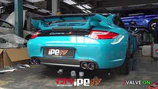 IPE EXHAUST PORSCHE CARRERA 9972  HIGH PITCH NA SOUND [upl. by Atoel]