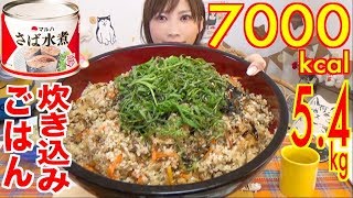 【MUKBANG】 Simple But Easy Mixed Rice Using Canned Mackerel  Miso soupّ 54Kg 7000kcalUse CC [upl. by Sordnaxela]