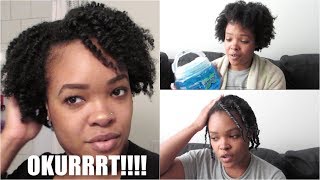 Twistout On 4C Natural Hair Using Wetline Xtreme Gel [upl. by Krall613]