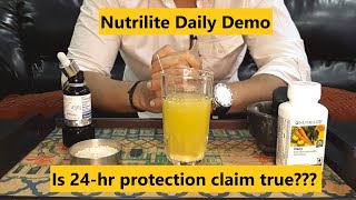 Nutrilite Daily Demo  Does it protect body against oxidation all day long  Nutrilite Daily [upl. by Miett]