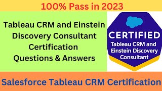 100 Guarantee🔥🔥  Salesforce Tableau CRM and Einstein Discovery Consultant Dumps Latest Q amp A [upl. by Udenihc148]