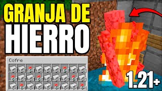 ✅ LA GRANJA de HIERRO mas FACIL en MINECRAFT BEDROCK 121 [upl. by Ydnelg]