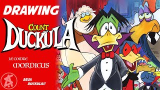 Drawing COUNT DUCKULA  1980s CARTOON CLASSICS  Le Comte MORDICUS [upl. by Gadmann]