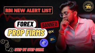 RBI New Alert List 2024 ⚠️ Forex Brokers amp Propfirms Banned in India II Fundednext Banned [upl. by Teagan]