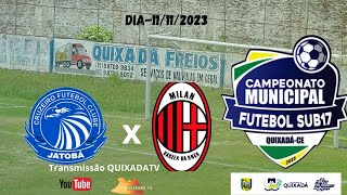 CAMPEONATO MUNICIPAL DE QUIXADÃCE SUB 17 2023 CRUZEIRO X MILAN [upl. by Xavler708]