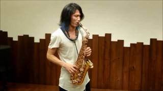 松下 洋 × Woodstone New Vintage Alto Sax WSAGL [upl. by Anyzratak]