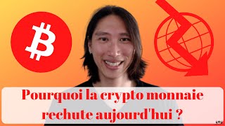 Crypto News  Pourquoi la crypto monnaie rechute aujourdâ€™hui  Bitcoin tombe Ã 25500  ðŸŸ¡ðŸ”» [upl. by Ahsikam314]