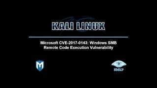 CVE20170143  Metasploit  Kali Linux MS17010 EternalBlue [upl. by Eceinhoj754]