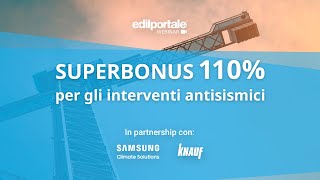 Edilportale Webinar  Superbonus 110 per gli interventi antisismici [upl. by Jezabella349]