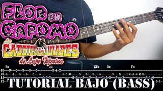 Tutorial  Flor de capomo  Los cadetes de Linares  Bajo electrico BASS  TABS [upl. by Tnert]