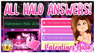 ALL Valentines Halo 2021 ANSWERS 💕 Roblox Royale High [upl. by Atiuqahs]