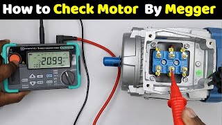 How to Check Motor with Megger  Induction Motor test with meggerElectricalTechnician [upl. by Ellednahc837]