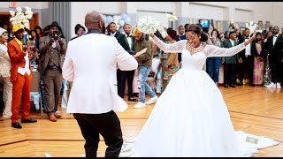 Beautiful Bride and Groom Congolese Wedding Entrance Dance  Antoinette amp Padou [upl. by Deeanne614]