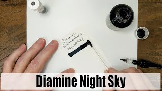 Diamine Shimmertastic Night Sky writing sample [upl. by Nollid]