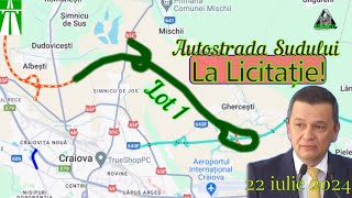 Autostrada Sudului Craiova  Filiași LOT 1 La Licitație [upl. by Gibert]