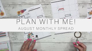 Plan With Me  August 2024 Monthly Spread Classic Happy Planner [upl. by Roddie]