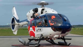 HTM Helicopters  Take Off Offshore H145 DHTMK  Flugplatz NordenNorddeich [upl. by Leo]