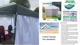 Acepic Instant Canopy Sidewalls  easy Install Canopy Sidewalls  Curtain for Instant pop up Canopy [upl. by Leslie913]