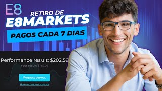 Retiro del Mejor plan de fondeo de 1 fase PAGOS CADA 7 DIAS E8MARKETS ftmo trading [upl. by Linzy]